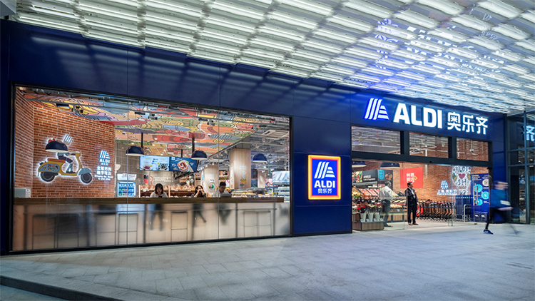 German grocer ALDI has opened two Shanghai shops